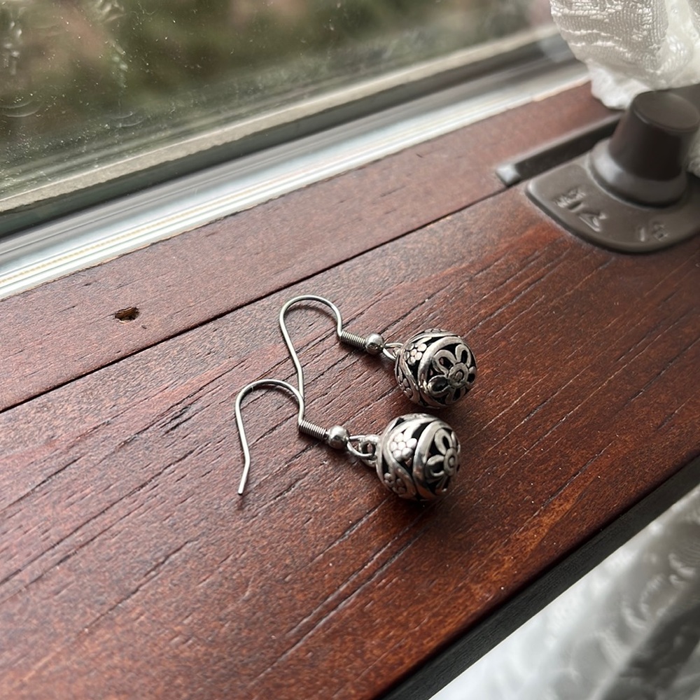 Tibetan silver earrings